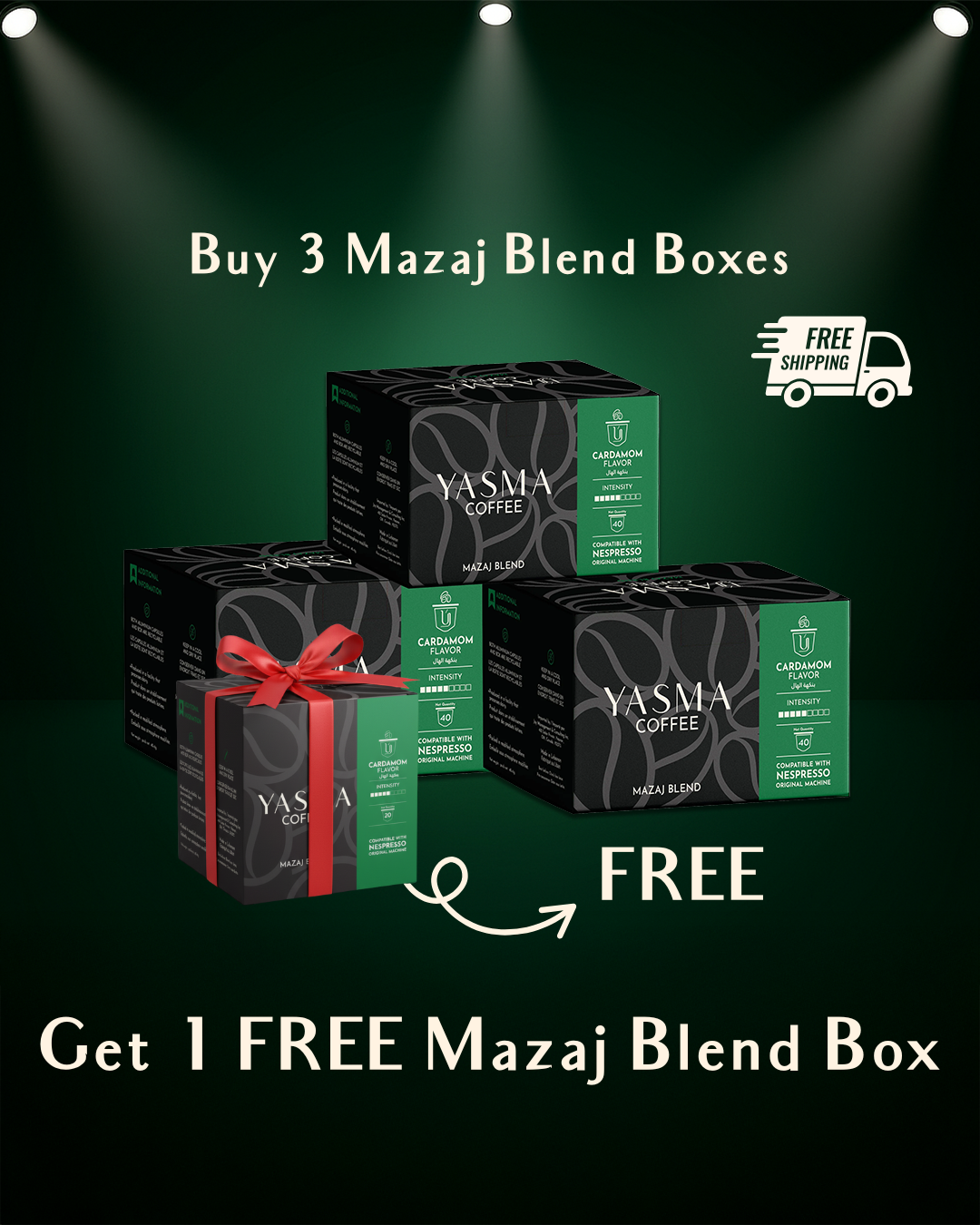 Buy 3 Mazaj Blend --> Get 20 Free Capsules + FREE Shipping