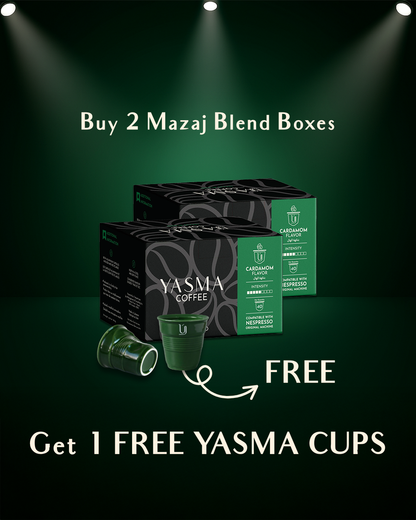 Buy 2 Mazaj Blend --> Get 1 Free Yasma Cups
