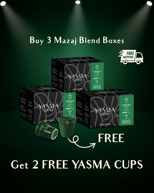 Buy 3 Mazaj Blend --> Get 2 Free Yasma Cups + FREE Shipping