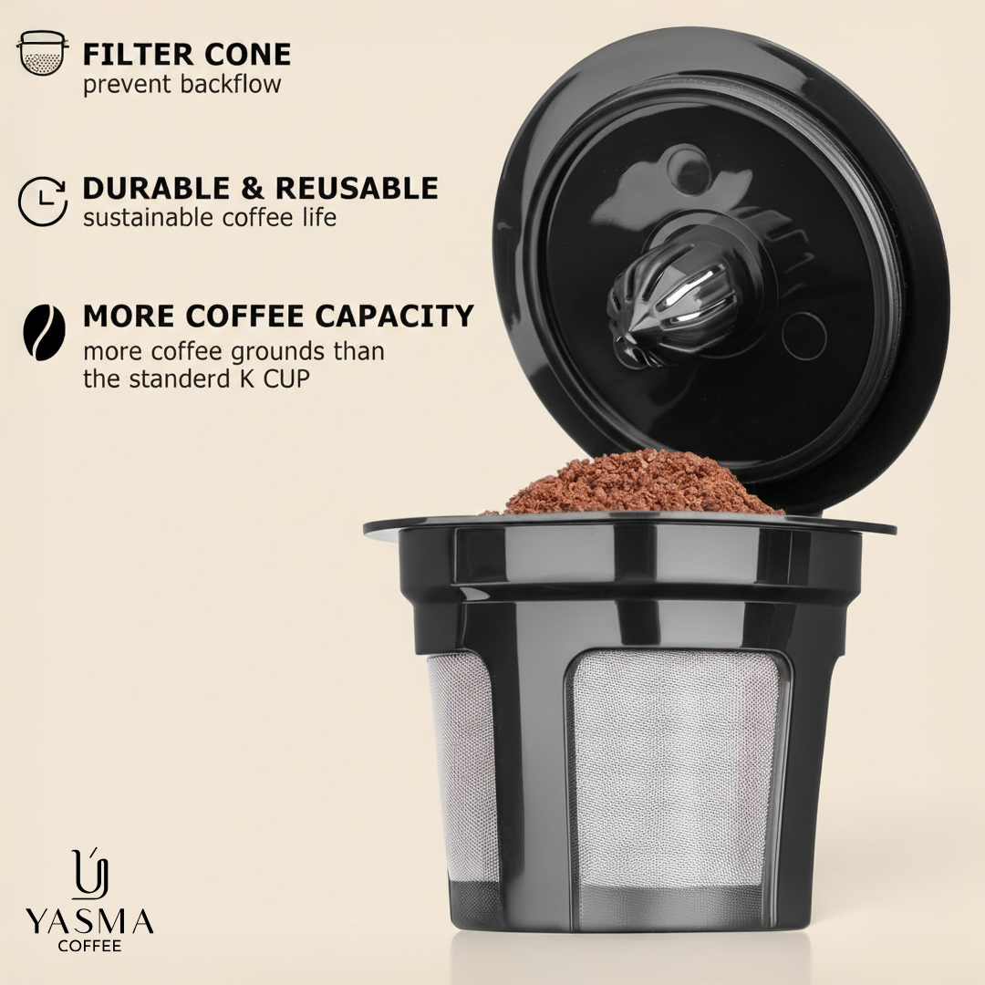YASMA Reusable K Cups — Stainless Steel Mesh Coffee Pods