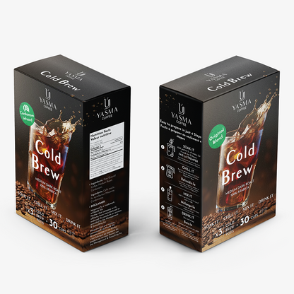 YASMA Cold Brew Coffee – Original Blend & Cardamom Infused | 30 Cups (3 Pods)
