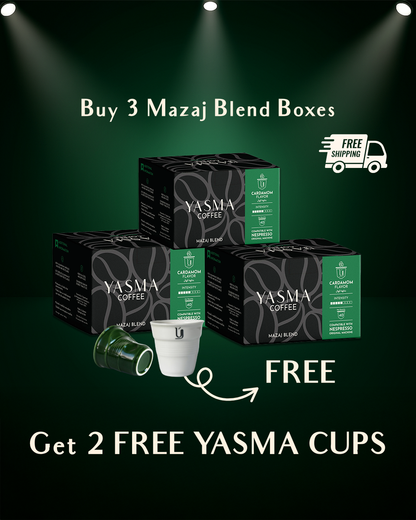 Buy 3 Mazaj Blend --> Get 2 Free Yasma Cups + FREE Shipping